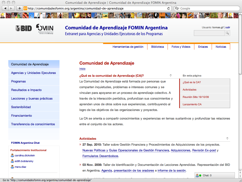 FOMIN Website Home Page
