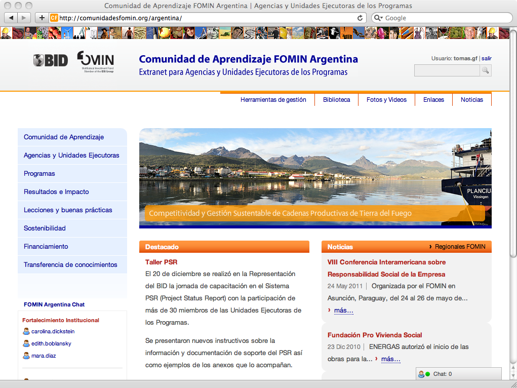 FOMIN Website Home Page