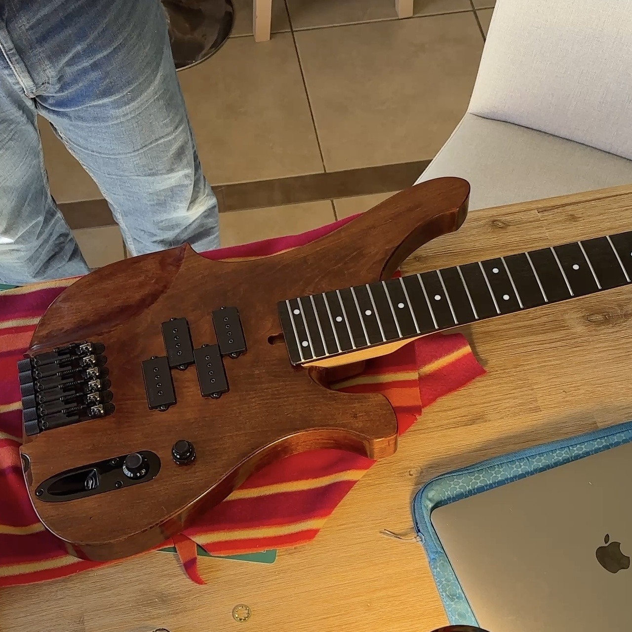 Custom 6-string bass guitar