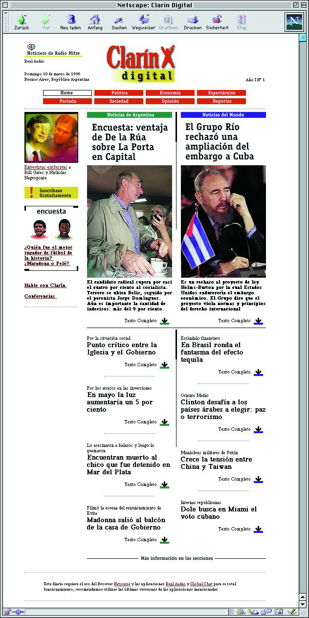 Clarín Digital – First edition